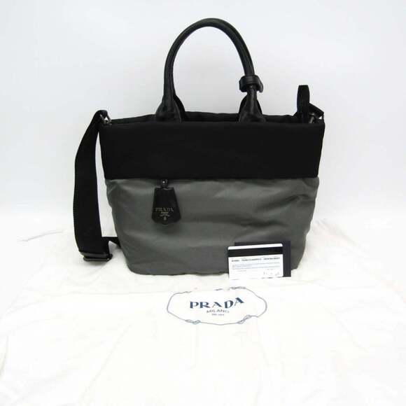 PRADA Black Leather Shoulder Bag